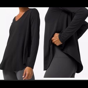 NWT Lululemon Up for Downtime black shirt
